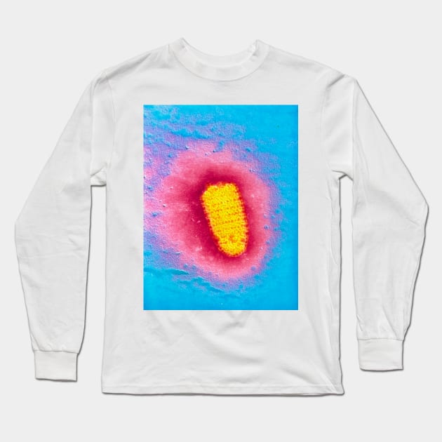 TEM of rabies virus (M050/0056) Long Sleeve T-Shirt by SciencePhoto